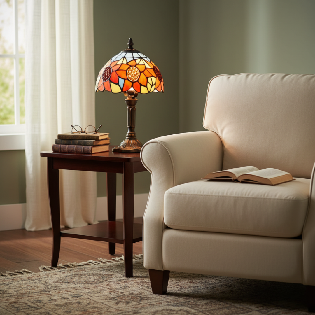 SOLELIA | VINTAGE SUNFLOWER GLASS LAMP