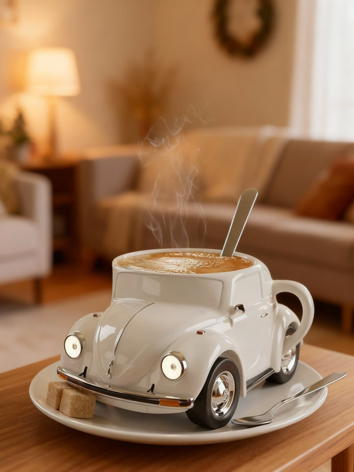 MOTOCUP | WHITE CAR COFFEE MUG