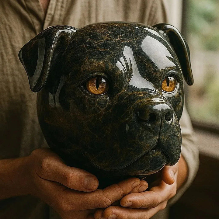 SHADOWSOUL | GLOSSY OBSIDIAN DOG HEAD