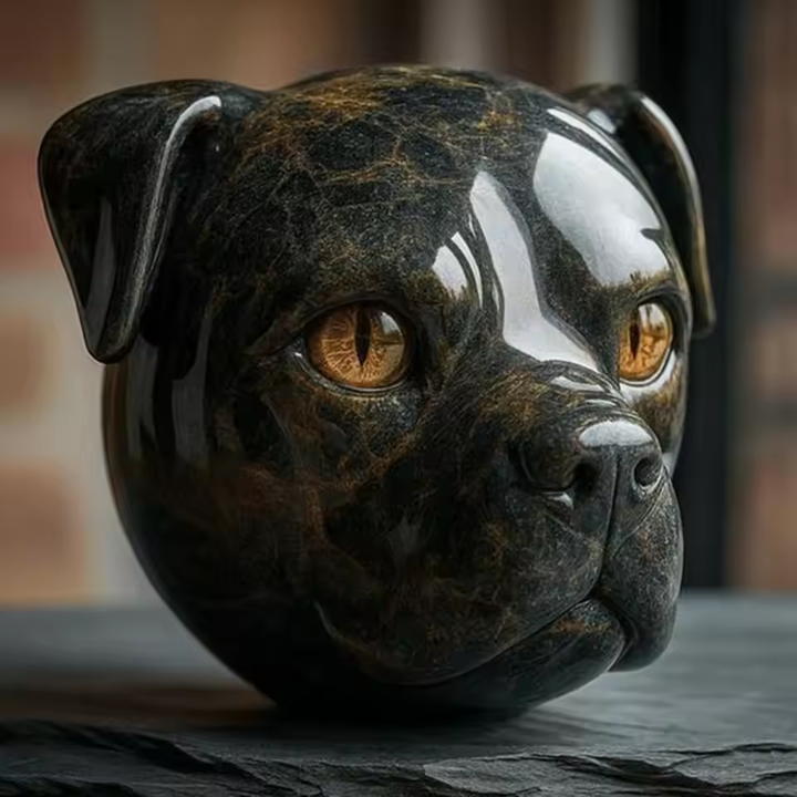 SHADOWSOUL | GLOSSY OBSIDIAN DOG HEAD
