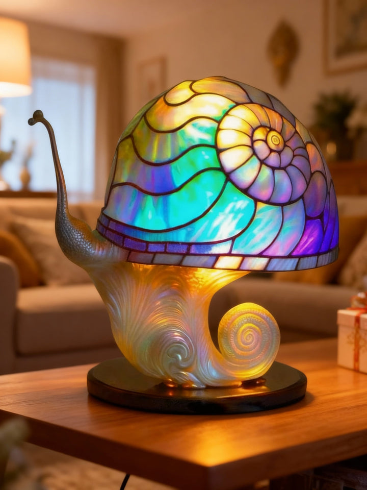 SNAILGLOW | STAINED GLASS SNAIL LAMP